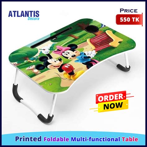 Printed Foldable Multifunctional Table Mickey Mouse