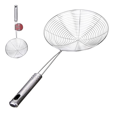 Escumadeira De Inox Peneira Para Fritura Pastel Coxinha Batata Frita