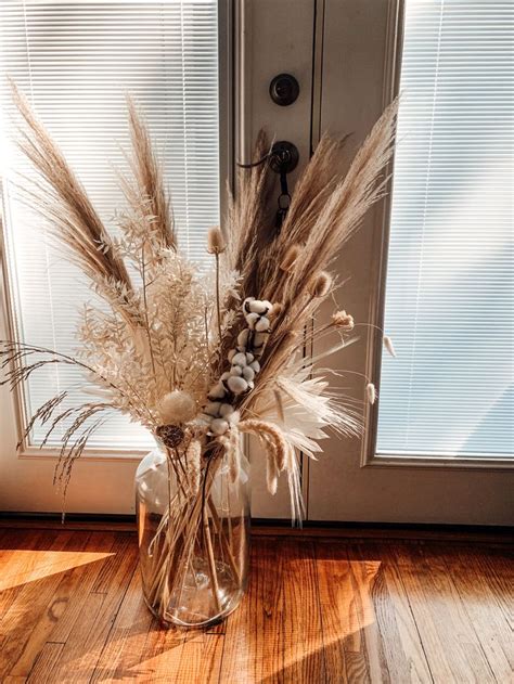 Boho Dried Pampas Dried Flowers Grass Decor Autumn Home