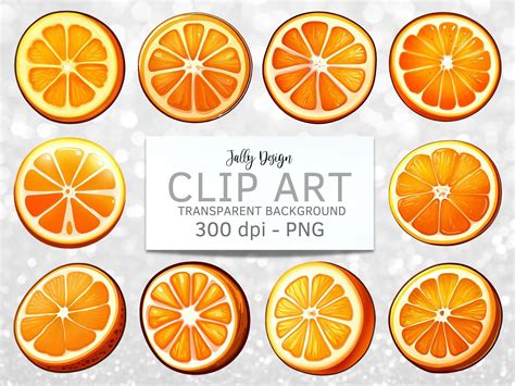 Half Orange Cliparts Graphic by jallydesign · Creative Fabrica