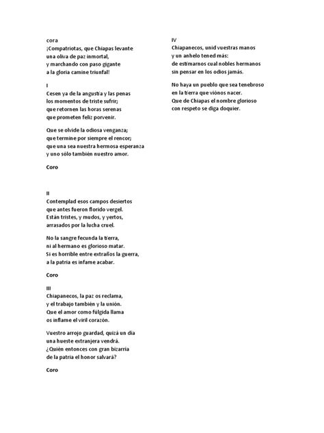 Himno A Chiapas Pdf