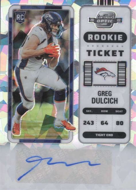 Greg Dulcich Prizm Rookie Autographs Red Wave Price Guide