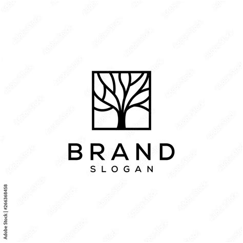 simple tree vector logo design Stock Vector | Adobe Stock