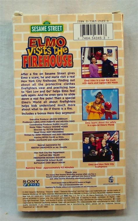 Sesame Street Elmo Visits The Firehouse Vhs Video 2002 74645434537 Ebay