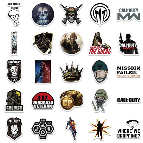 Pcs Call Of Duty Game Stickers P Vinyl Waterproof Skateboard Cars Ebay