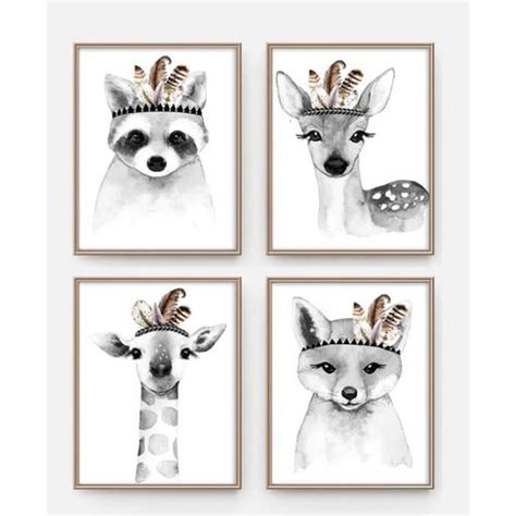 Set De Affiches Pour Chambre D Enfant Posters De B B Animaux