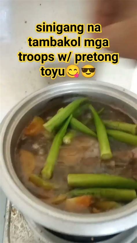 Short Vedeo 22 Sinigang Na Tambakol W Pretong Toyu YouTube