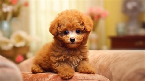 Premium Ai Image Cute Poodle Puppy Generative Ai