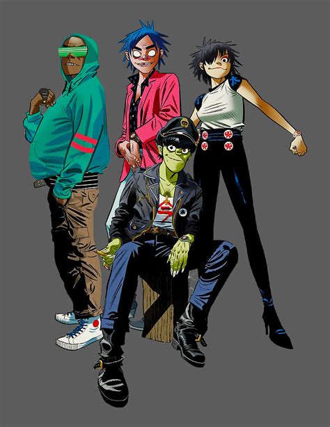 Gorillaz Band Digital Art by Frendy Vost - Fine Art America