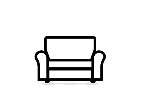 Sofa icon on white background by Bluepentool 2 on Dribbble