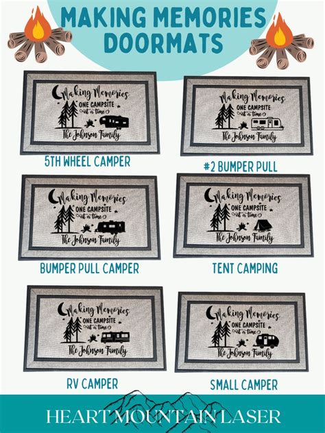 Making Memories One Campsite At A Time Personalized Doormat Premium