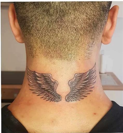 Wings On Neck Tattoo Meaning 70 Coolest Neck Tattoos For Men