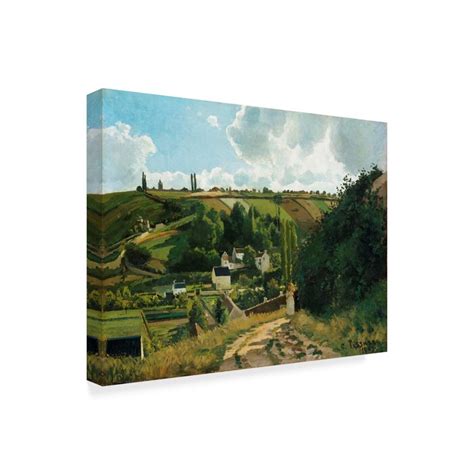 Vault W Artwork Jalais Hill Pontoise On Canvas By Camille Pissarro