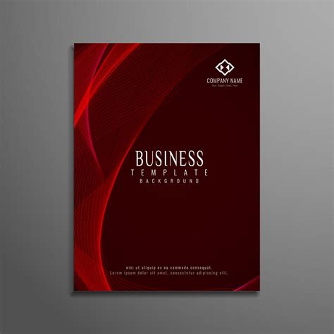 Abstract Wavy Business Brochure Template 256128 Vector Art At Vecteezy