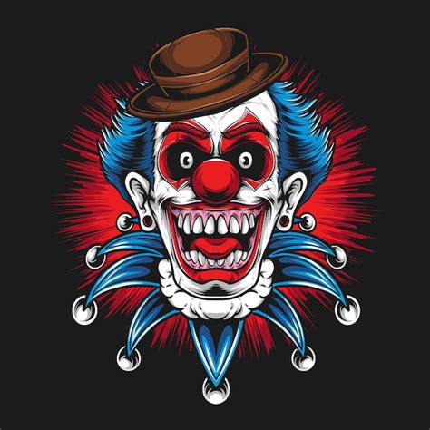 Ilustraci N De Payaso Espeluznante Para Dise O De Ropa Vector Premium