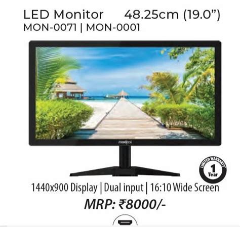 X Frontech Mon Inch Led Monitor Hdmi Vga Va At Rs