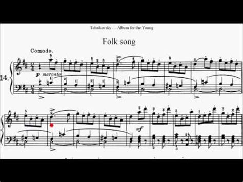 Con Brio Exam CBE Grade 4 Tchaikovsky Op 39 No 14 Folk Song Sheet