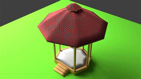 Octagonal Gazebo 3d Model By Faraharis