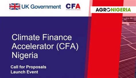 Climate Finance Accelerator Nigeria 2023 Call For Proposals