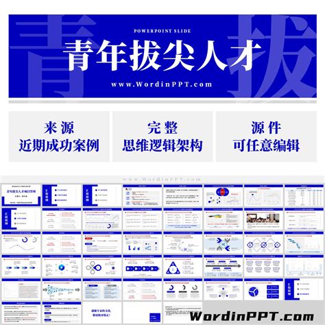 万人计划青年拔尖人才答辩领军人才杰出人才PPT模板 成功案例改编 WordinPPT 专业学术PPT制作公司 院士增选PPT 国家科技