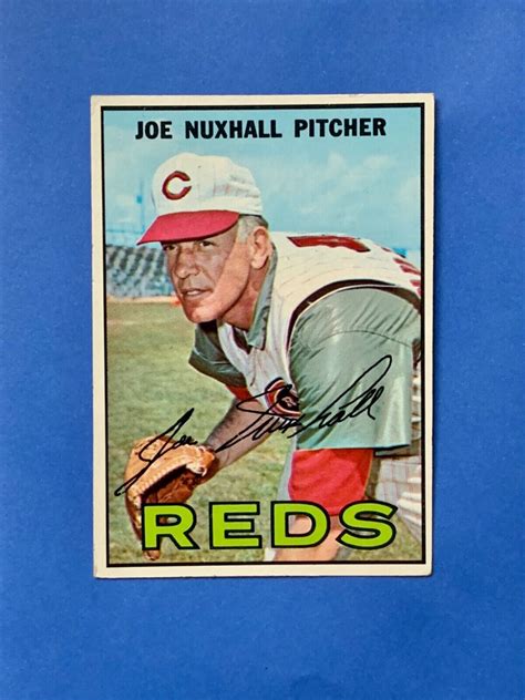 Nice 1967 Topps Baseball 44 Joe Nuxhall Reds Ebay