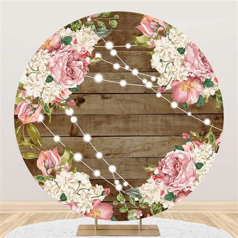 Amazon Yeele 7 5x7 5ft Floral Wooden Round Backdrop Rustic Pink