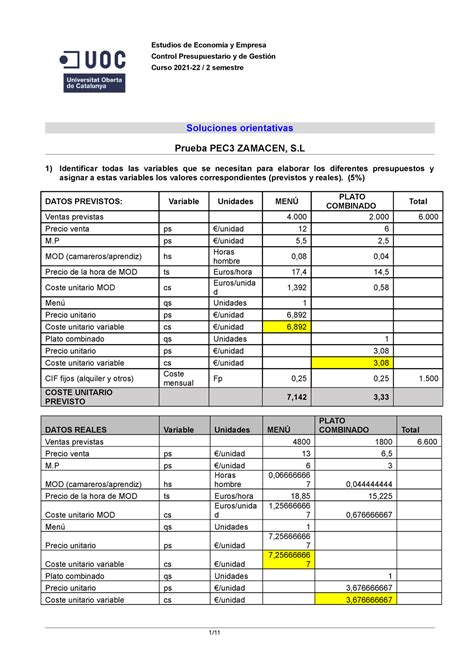 Control Presupuestario Y De Gesti N Pec Soluci N Estudios De