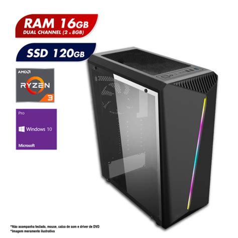 Pc Gamer Amd Ryzen G Gb Dual Channel Ssd Gb Windows Pro