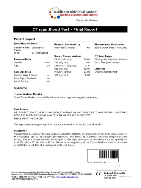 Lung Cancer Report Sample High En Pdf Biomarker Cancer