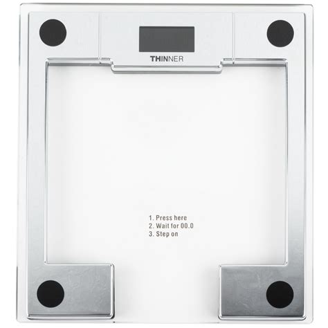 Conair MS 8140WH Thinner Digital Glass Scale With Chrome Frame