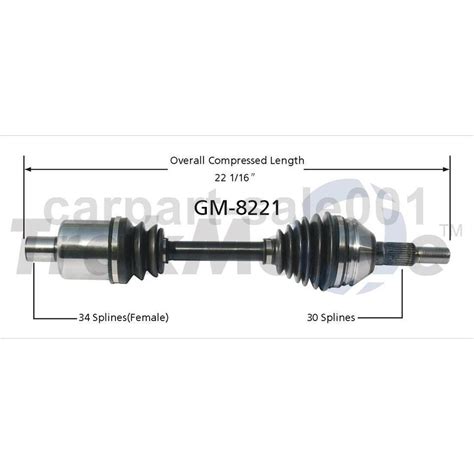 TrakMotive CV Joint Axle Shaft Front 2x For Chevrolet Malibu 2006 2007