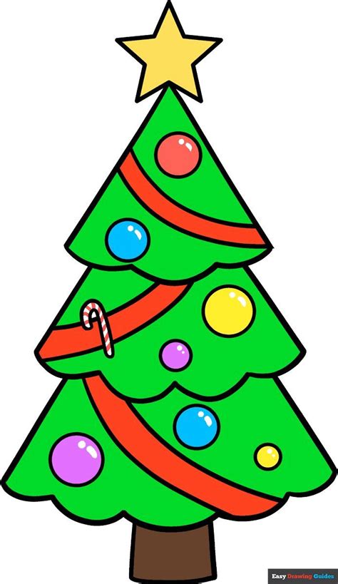 How To Draw An Easy Christmas Tree Really Easy Drawing Tutorial In