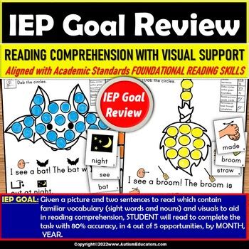 Reading Comprehension Visuals Autumn Fine Motor Iep Goal Review For Autism