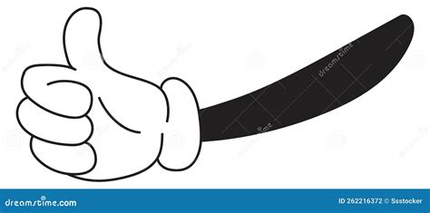 Thumb Up Symbol. Retro Comic Hand Gesture Stock Vector - Illustration of glove, body: 262216372