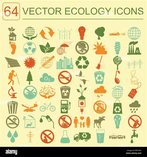 Medio Ambiente Ecolog A Conjunto De Iconos Los Riesgos Para El Medio