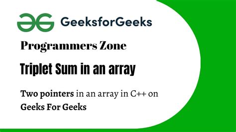 Triplet Sum In Array Gfg Find If There S A Triplet In Array Which