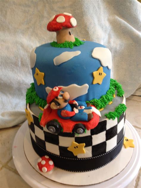 Mario Kart cake | Mario kart cake, Cake, Kids party