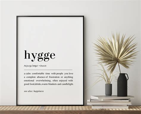 Hygge Definition Print Hygge Decor Hygge Print Dictionary Etsy