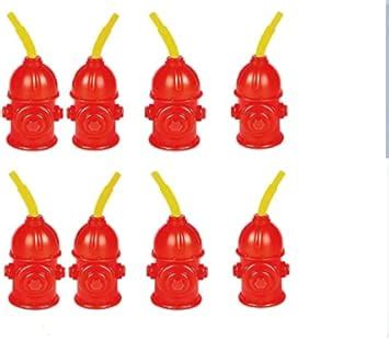 Amazon Fun Express Straw Fire Hydrant Cups With Lids Pack Of