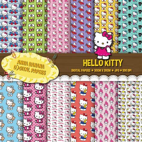 Hello Kitty Digital Paper Scrapbook Printables Free Hello Kitty