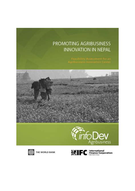 Pdf Promoting Agribusiness Innovation In Nepal Feasibility Assessment