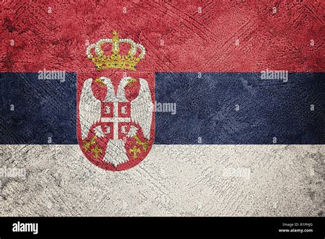 Grunge Serbian Flag Serbia Flag With Grunge Texture Stock Photo Alamy