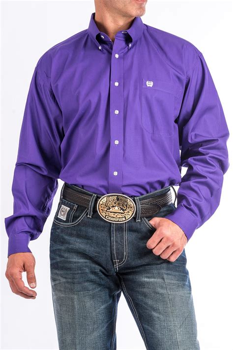 Buy Cinch Solid Purple Western Button Down Shirt The Stable Door