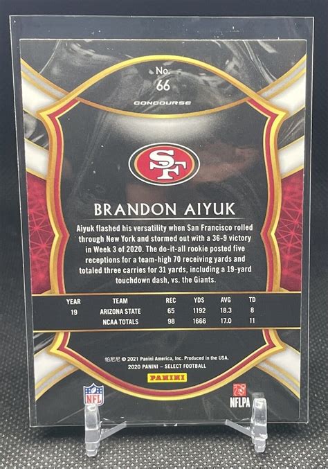 2020 Panini Select Brandon Aiyuk Rookie Concourse 66 49ers EBay