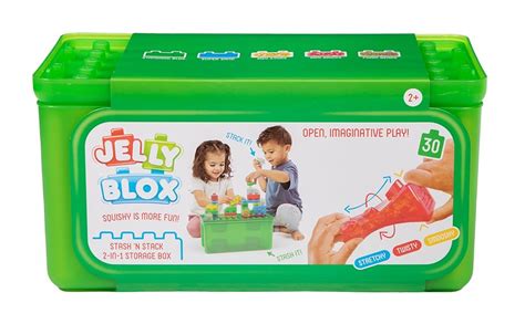 Jelly Blox Stash N Stack 2 In 1 Storage Case Including 30