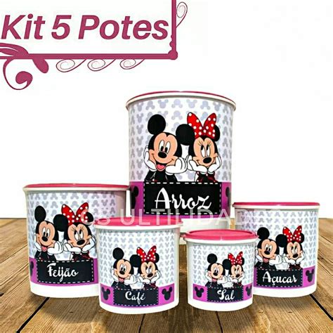 Kit Mantimento Pote Mickey E Minnie Shopee Brasil