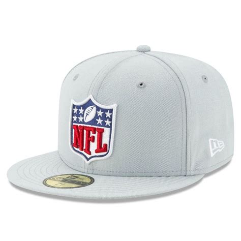 Nfl Shield New Era Logo 59fifty Fitted Hat Gray Gorras