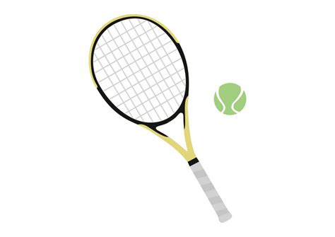 Tennis Racket And Ball Free Vector - SuperAwesomeVectors