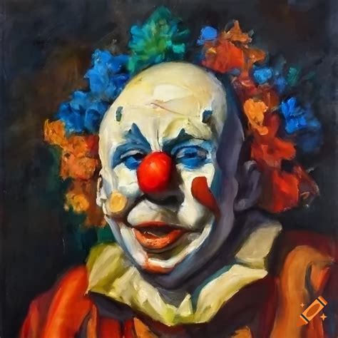 Grotesque Sad Clown Oil Painting In Renaissance Style On Craiyon