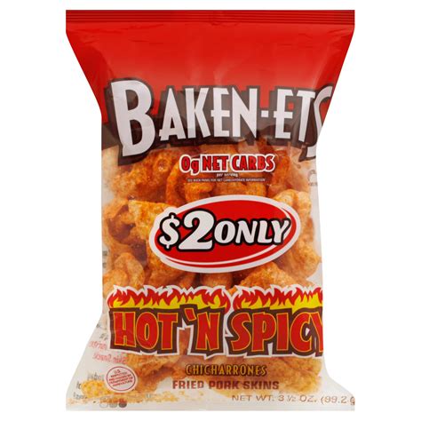 Baken Ets Chicharrones Hot N Spicy Fried Pork Skins Shop Chips At H E B